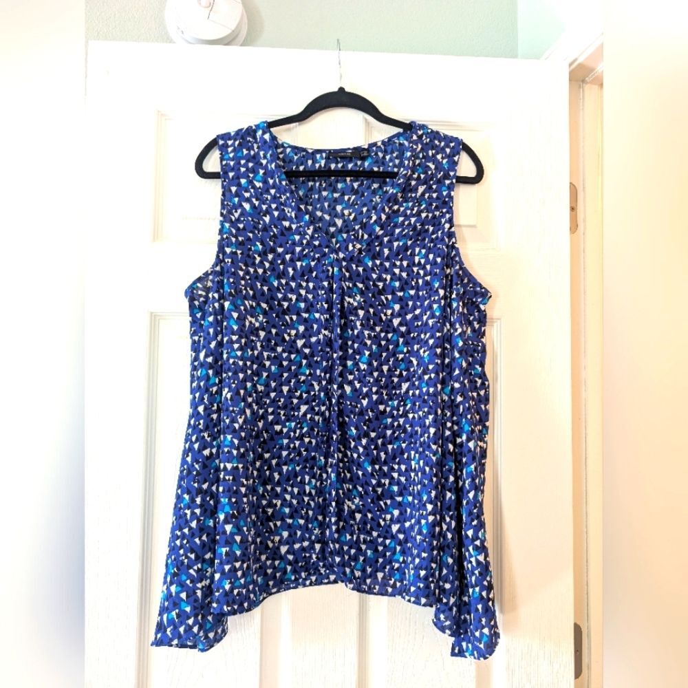 Apt 9 Sleeveless Blue Work Blouse XL